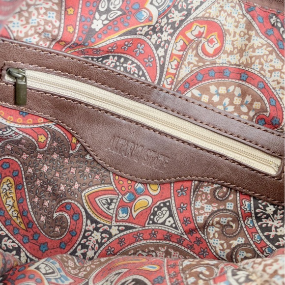 Altar’d State Brown Leather Bow Shoulder Bag Purse - Picture 11 of 15